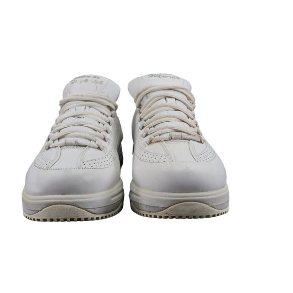 Skechers Shoes Womens 9 Shape Up Sneaker Work Slip Resistant Leather White Retro - Picture 3 of 16